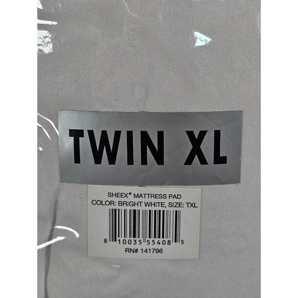 NWT 009 Sheex White Performance Bedding Sleep Tech Mattress Pad Size Twin XL - Picture 8 of 8